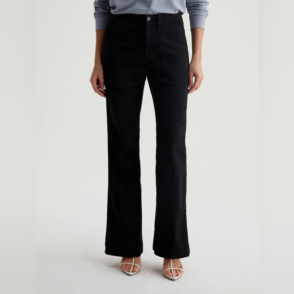 Ag Adriano Goldschmied Juliet High-Rise Utility Flare 25 Black‎ Pants